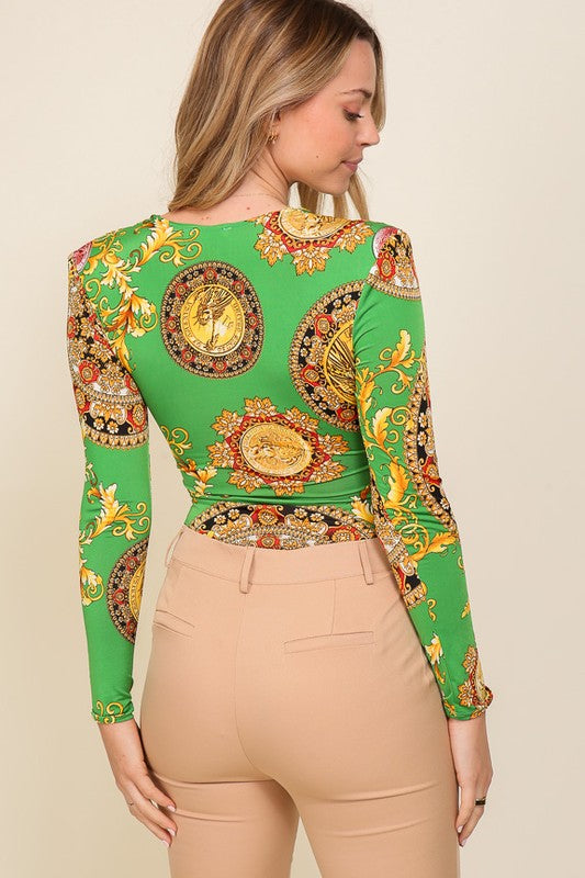 Venezia long sleeve bodysuit - Bella Moda Latina