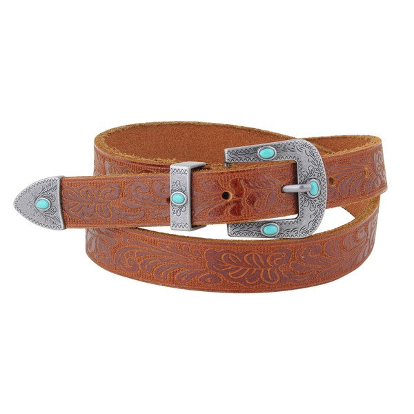 Vintage Stone Studded Western Belt - Vella Moda