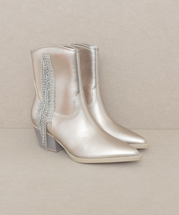 RHINSTONE FRINGE COWGIRL BOOT - Vella Moda