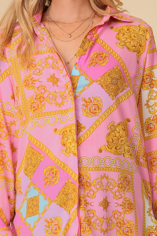 Chiffon Print Blouse - Vella Moda