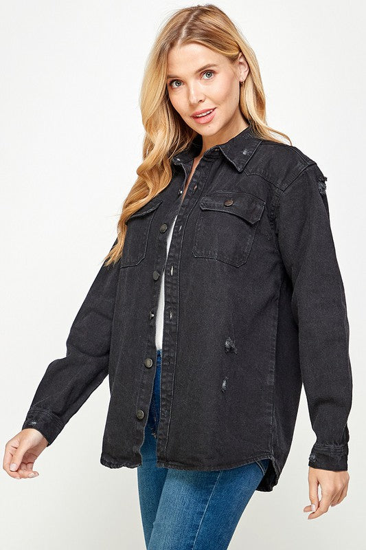 Women's Denim Shirt - Vella Moda
