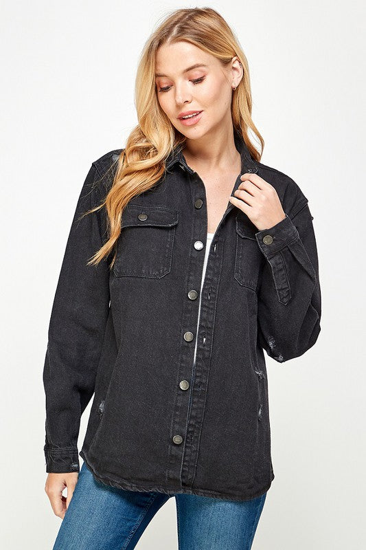 Women's Denim Shirt - Vella Moda