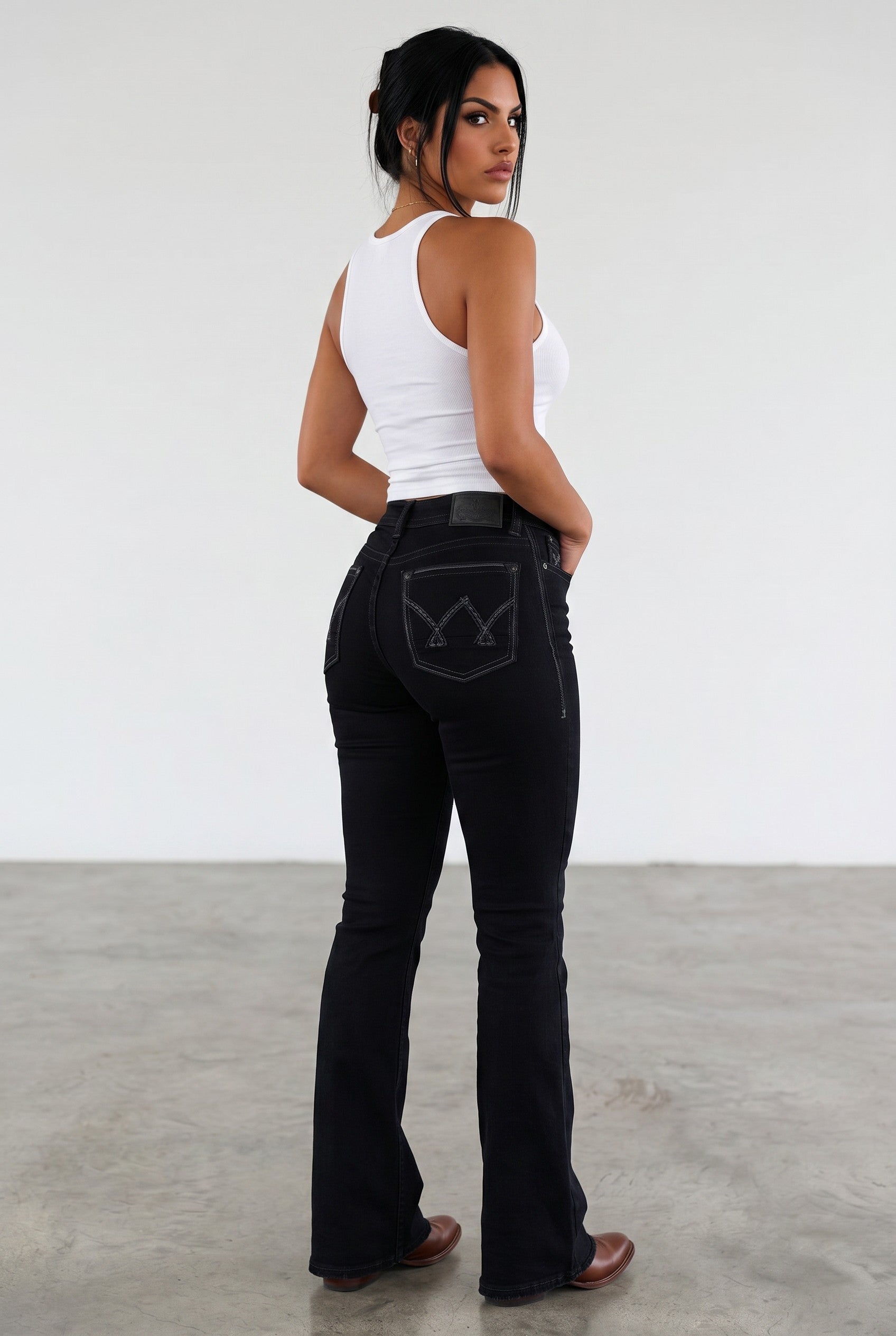 Shadow Stitch Bootcut Jeans