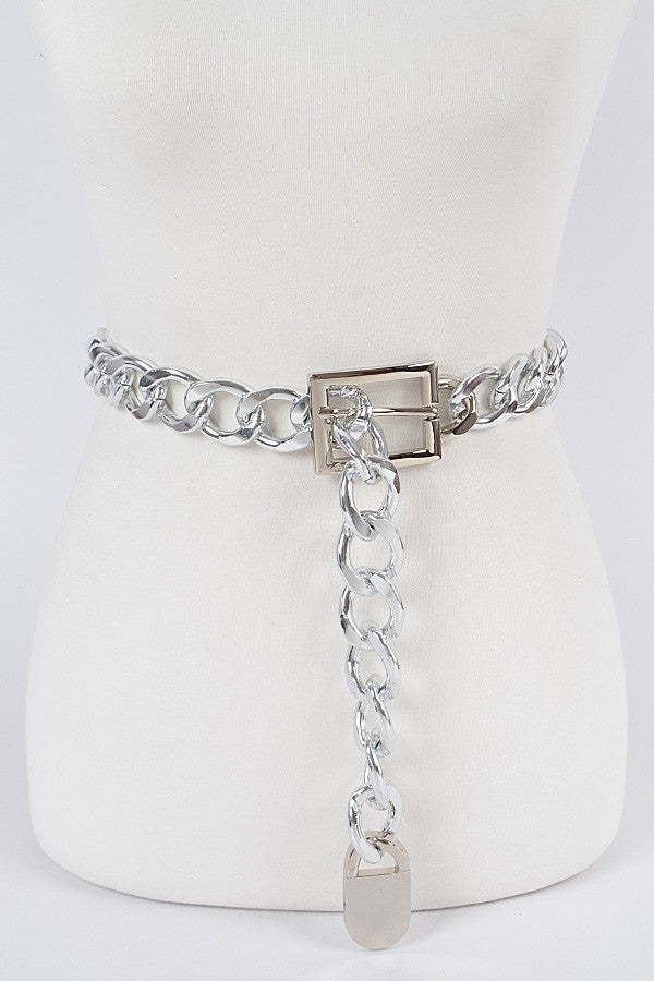 Chunky Chain Link Buckle Belt