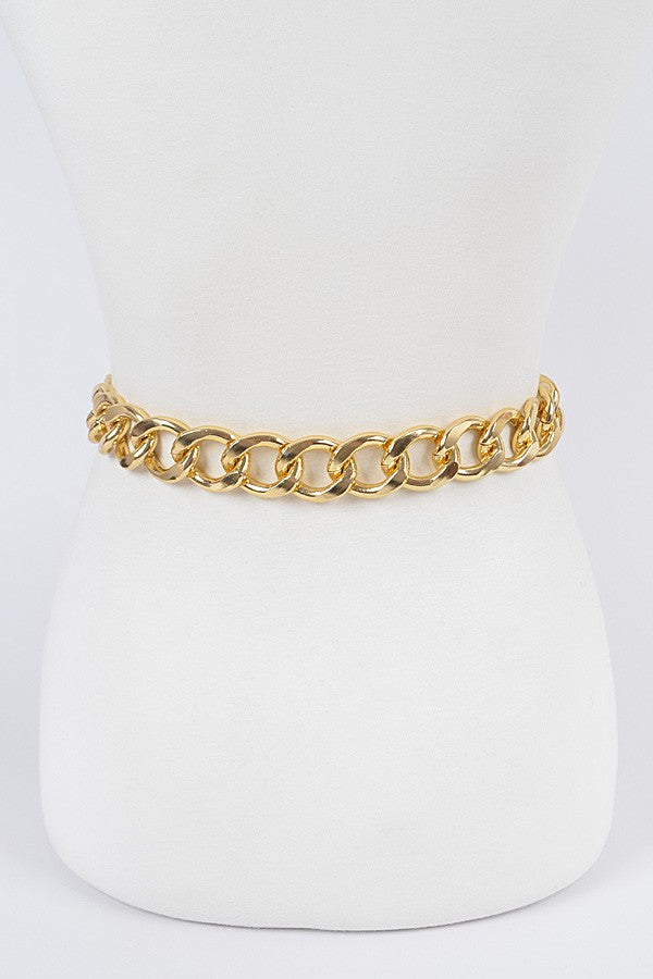 Chunky Chain Link Buckle Belt