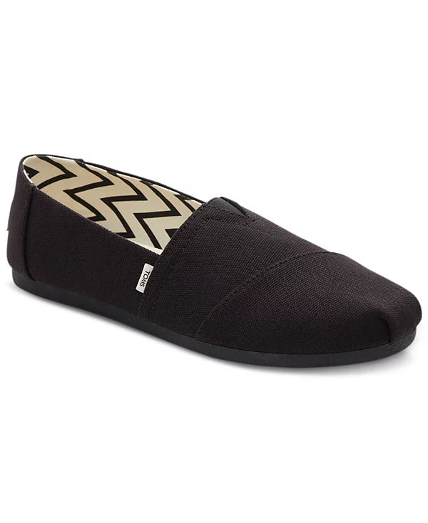 TOMS Alpargata Slip-On Flats - Black/Black