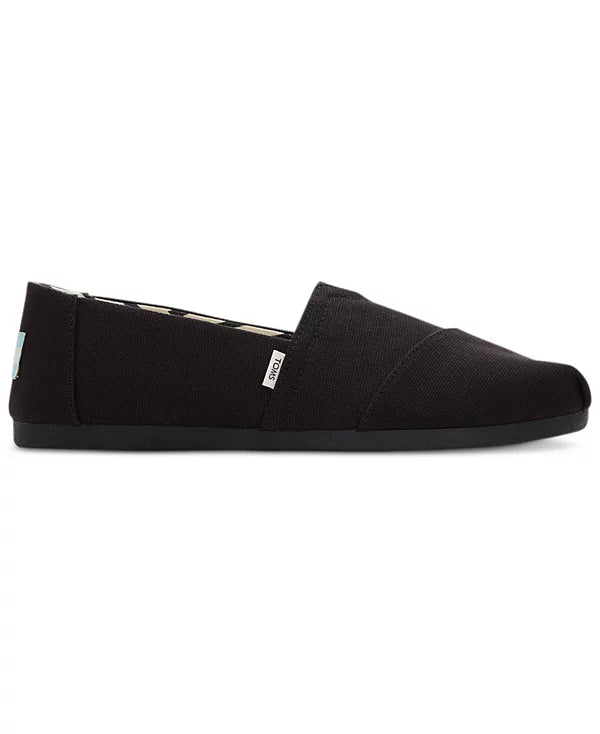 TOMS Alpargata Slip-On Flats - Black/Black