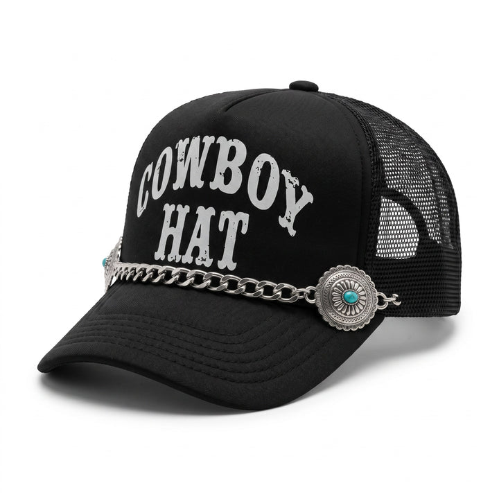 Western Concho Turquoise Trucker Hat Chain