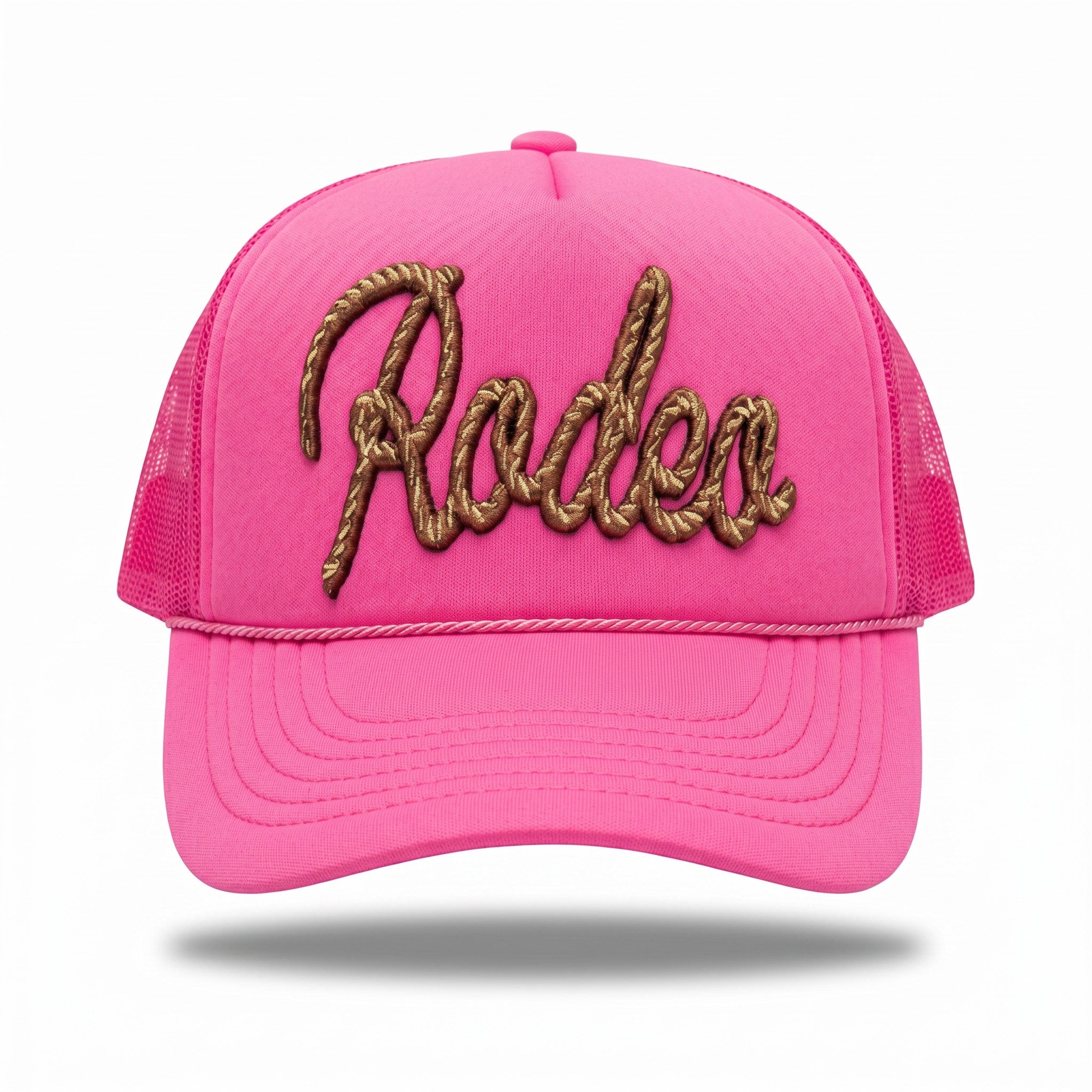 Rodeo Rope Puff Embroidery Foam Trucker Hat