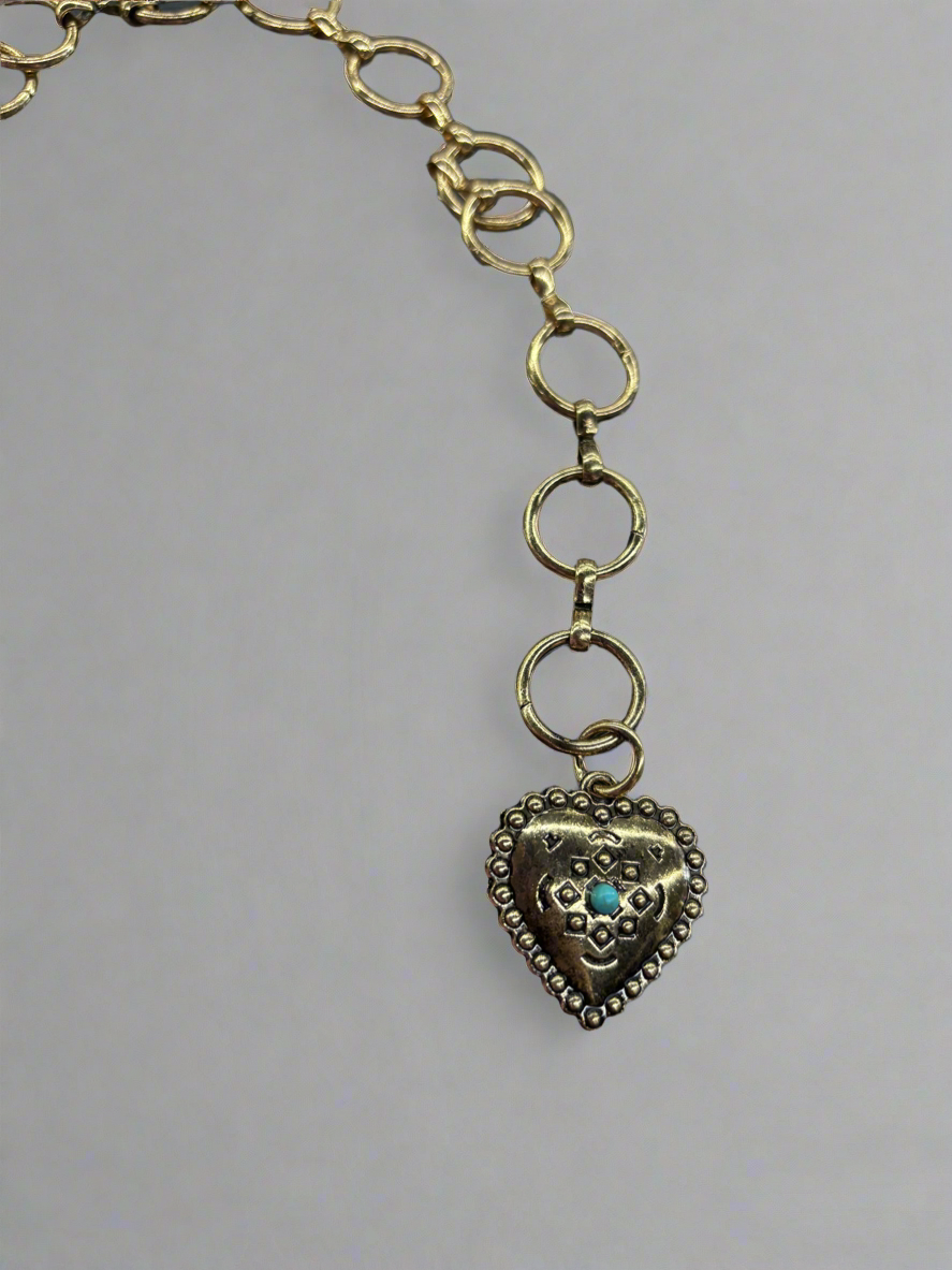 Heart & Cross Chain Belt