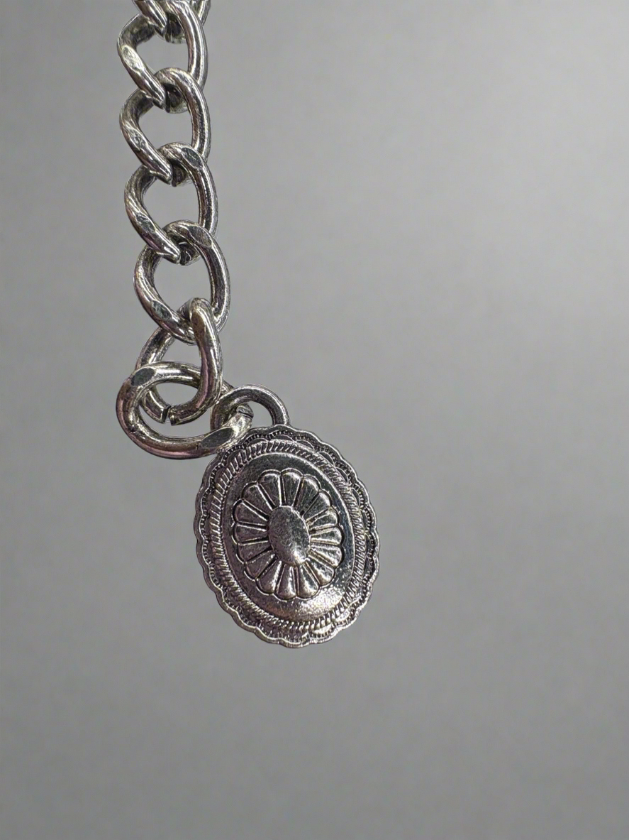 Western Chain Belt W Turquoise Stud