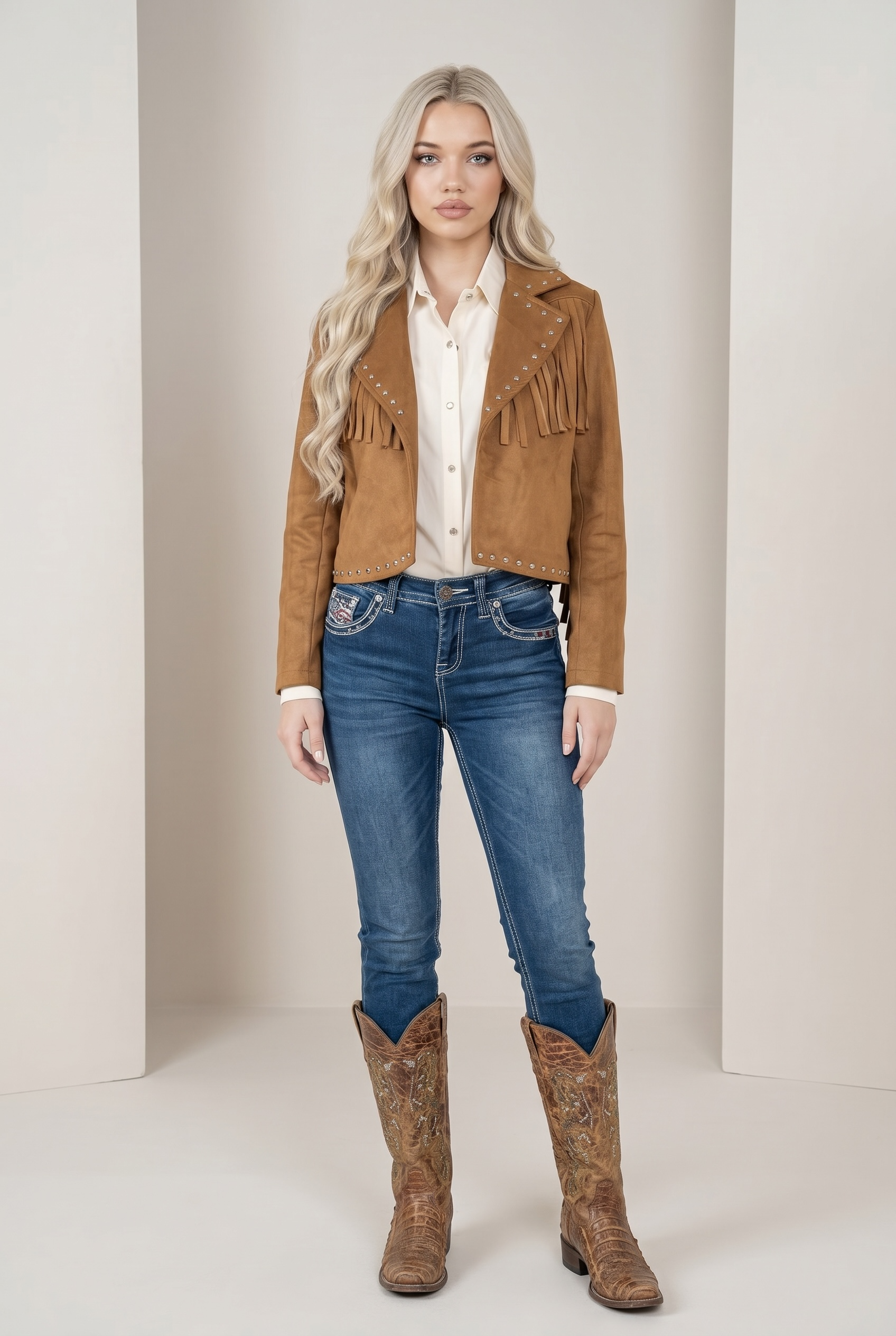 Suede Jacket With Tassle