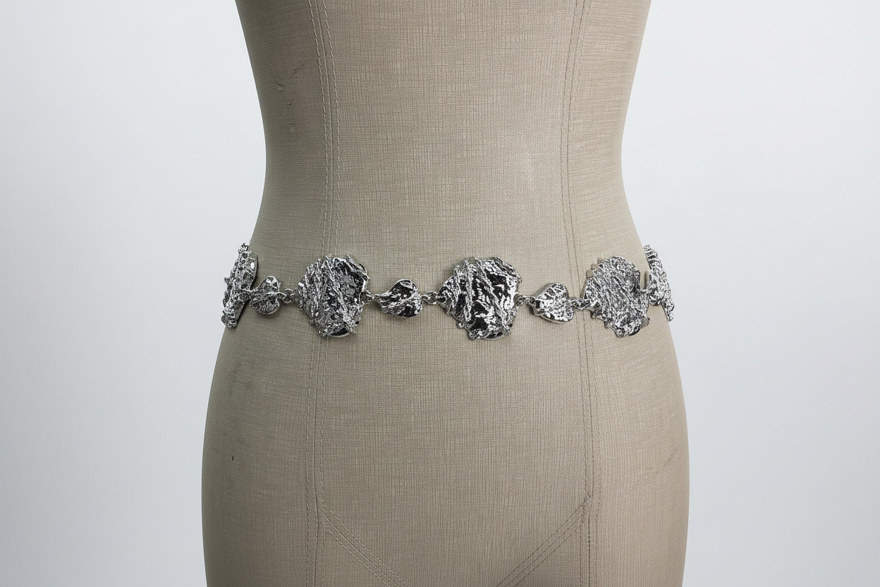 Heart Shaped Links Wrapped Belt Chain