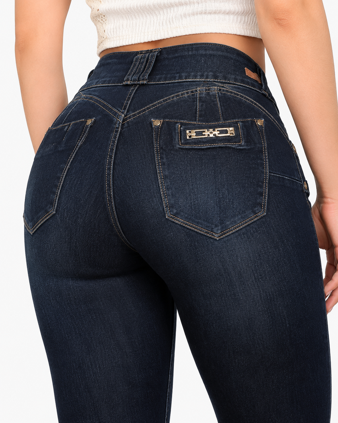 Sexy Couture High-Waist Push-Up Skinny Jeans – Dark Wash