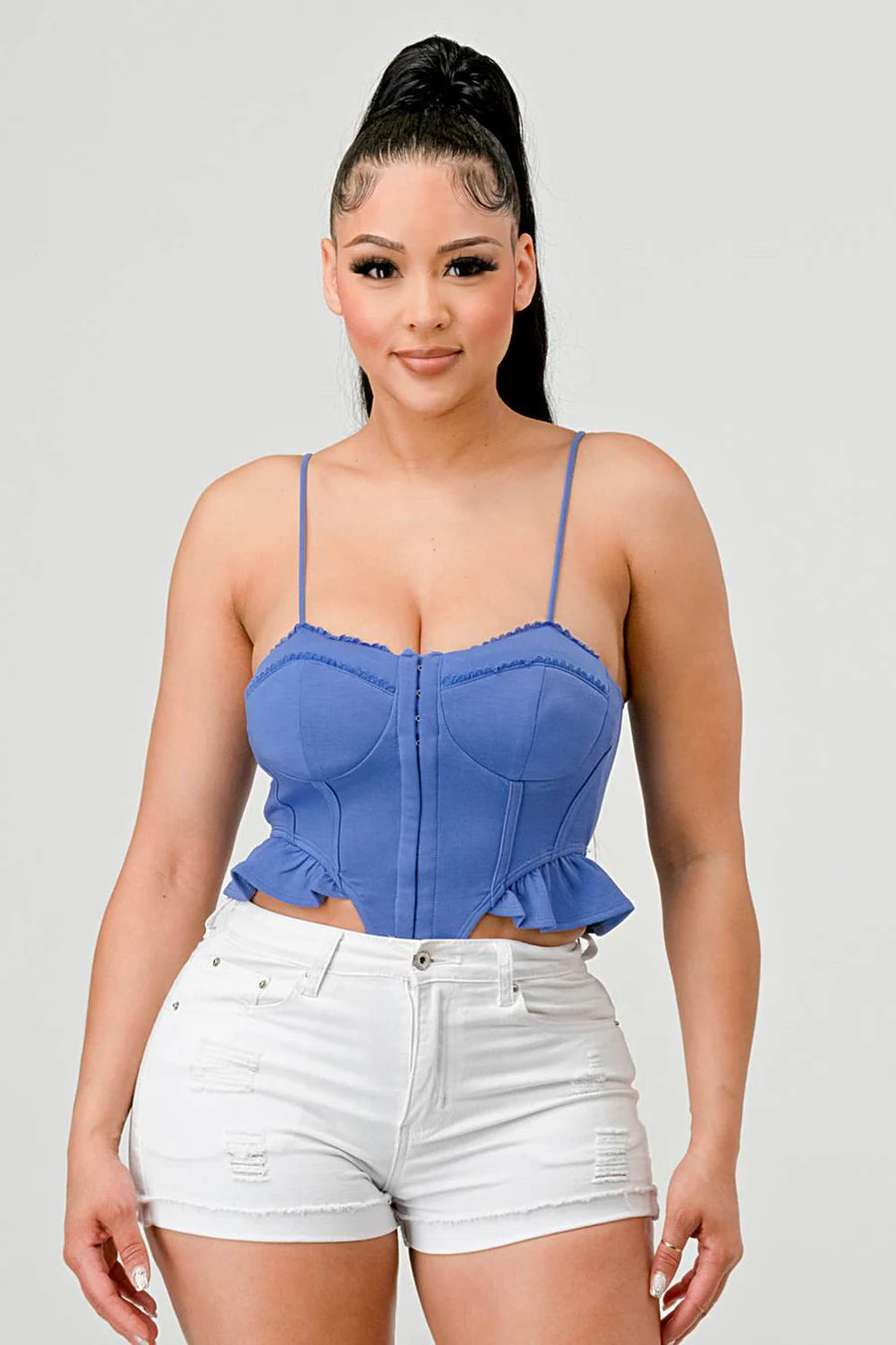 SCUBA SIDE FRILLED CAMI BODYSUIT