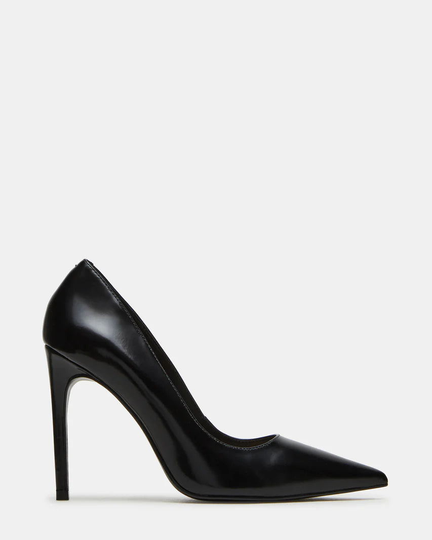 Noir Black Leather Stiletto Pumps – Steve Madden