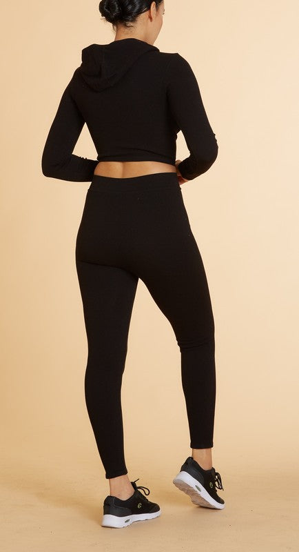 SEAMLESS HOODIE AND LEGGING SET - Vella Moda