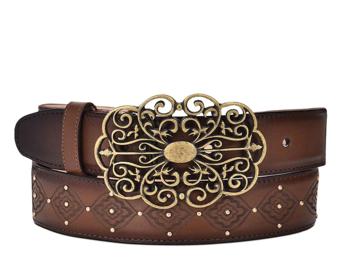 LD HONEY LASER & STUDS BELT - Vella Moda