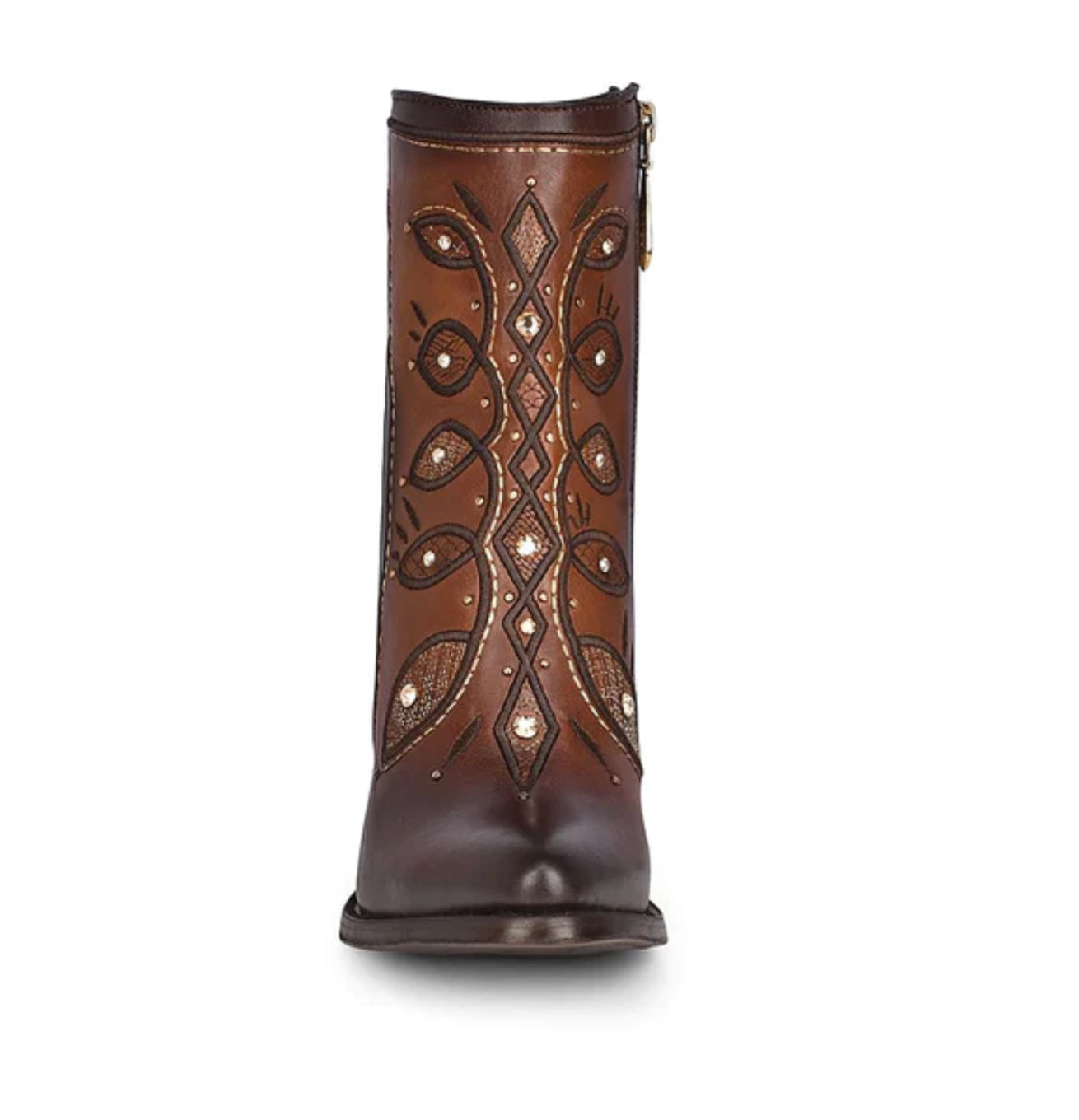 CUADRA MAPLE EMBROIDERY & CRYSTALS ROUND TOE - Vella Moda
