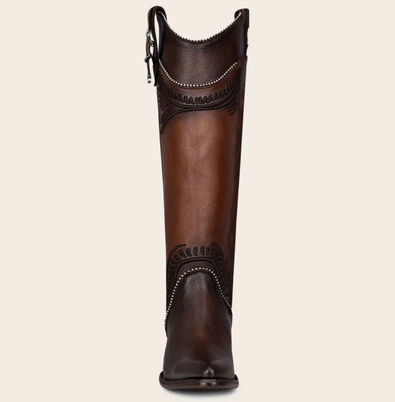 LD CHOCOLATE EMBROIDERY ROUND TOE - Vella Moda