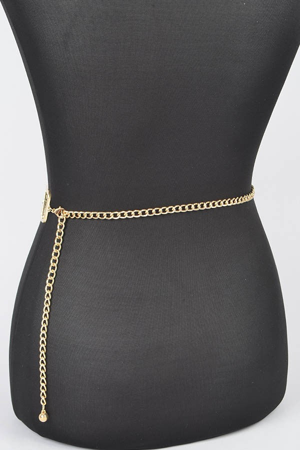 Layered Plus Size Metal Chain Belt product view 5