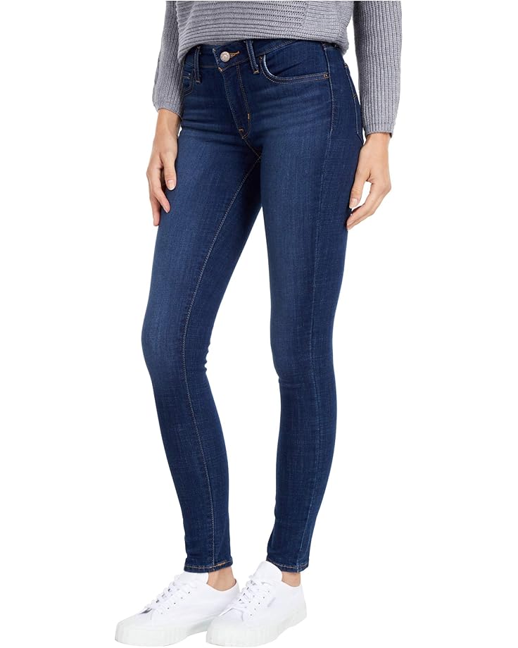Levi's 711 Skinny Mid Rise Jeans - Dark Wash - Vella Moda