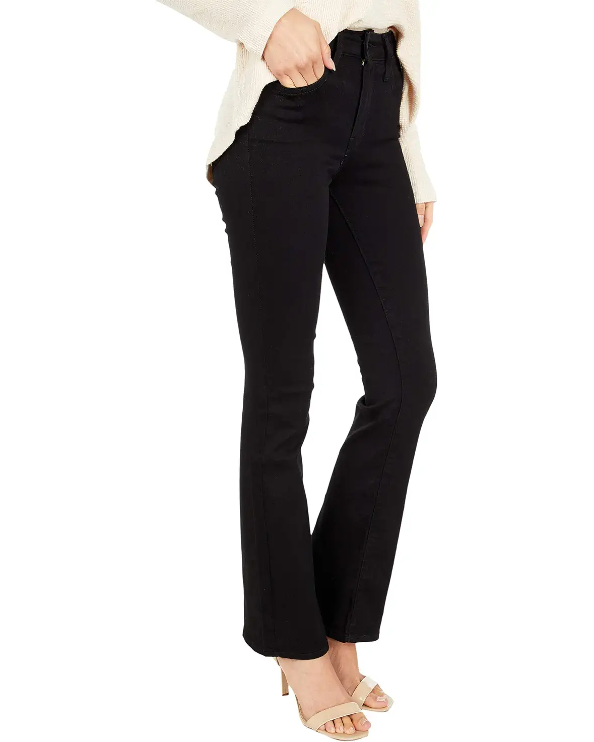 Levi's 725 High-Rise Boot Cut Jeans in classic denim, showing the fit and stylish design of the jeans.