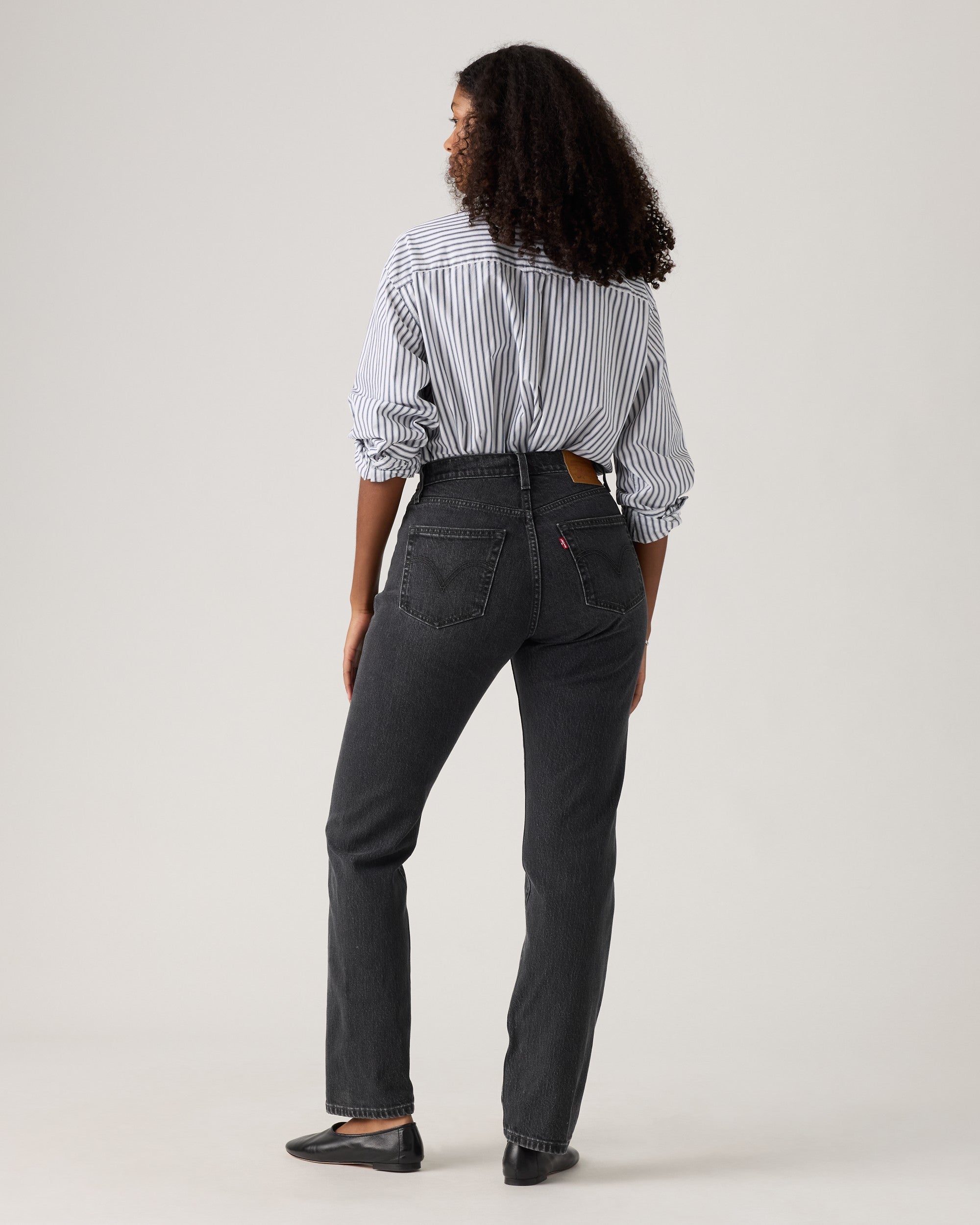 Levi's 501 Curve women's jeans in Memories Of You black, back view