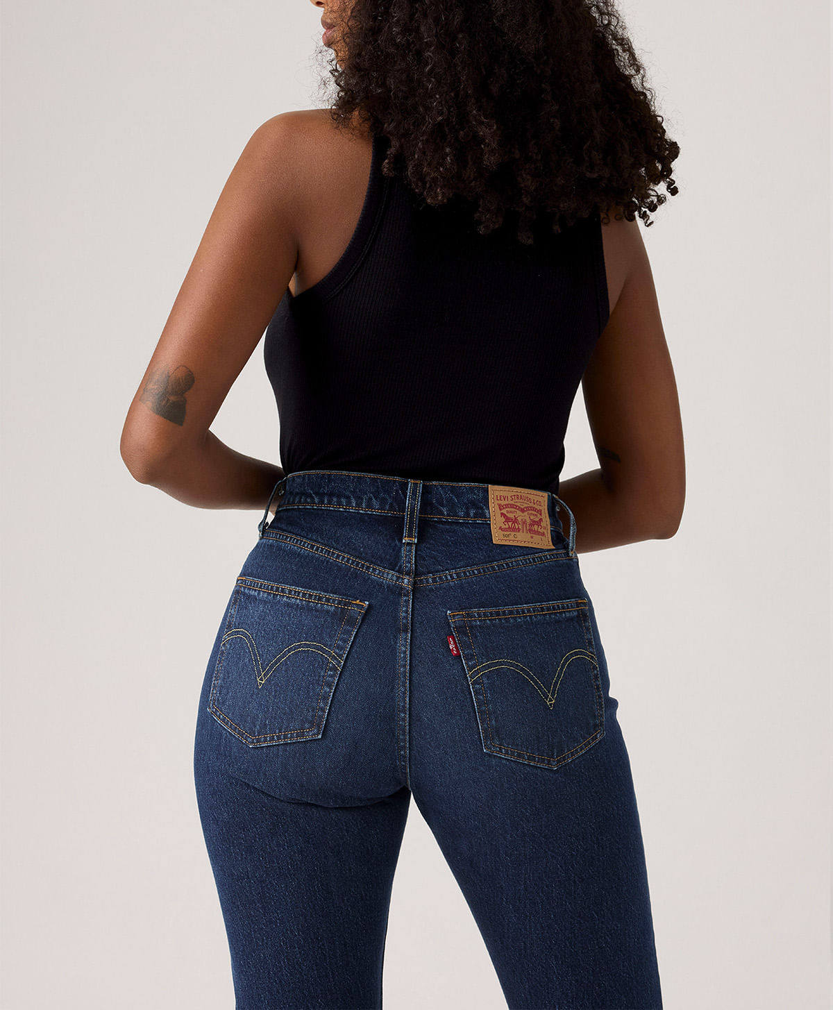 Levi's 501 Curve jeans, back pockets and Levi's patch detail
