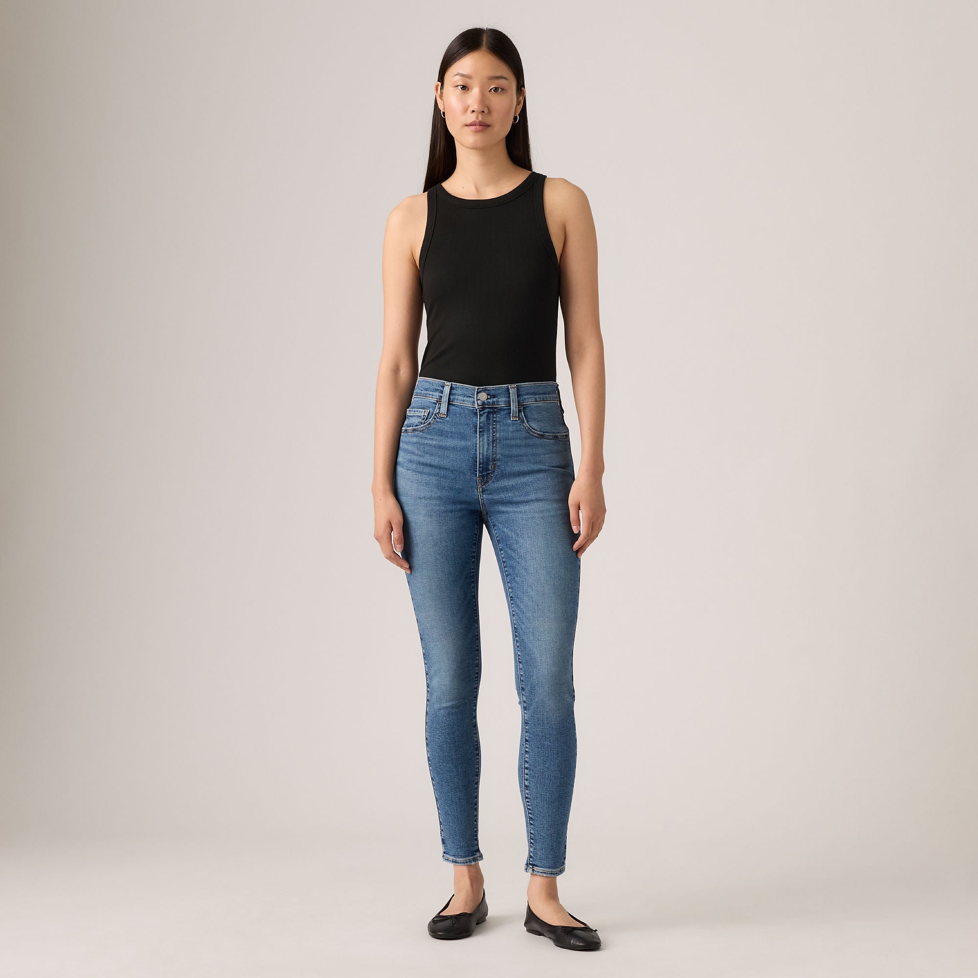 Levi's 720 high-rise super skinny jeans in Animal Kingdom – front view
