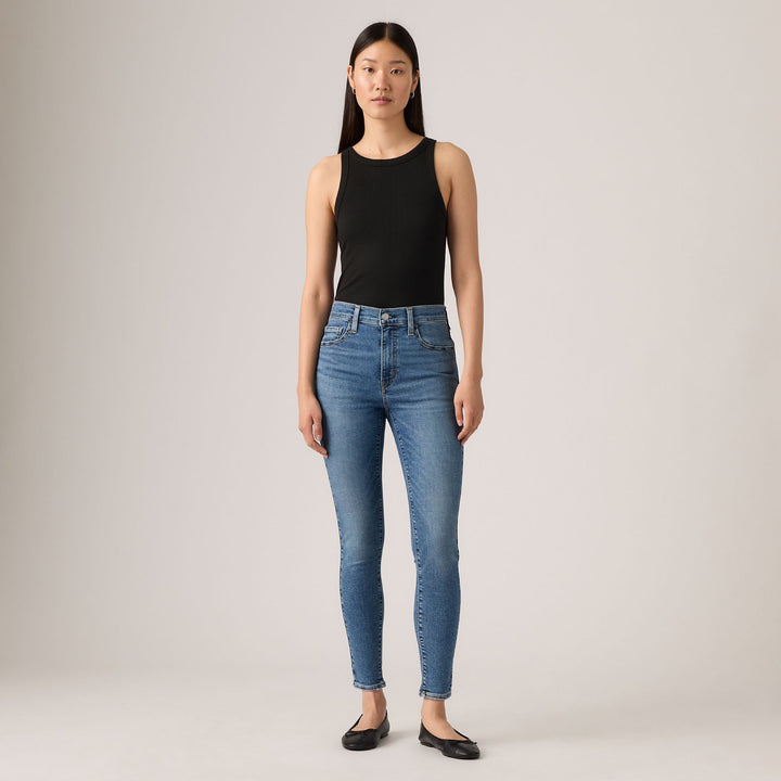 Levi's 720 high-rise super skinny jeans in Animal Kingdom – front view