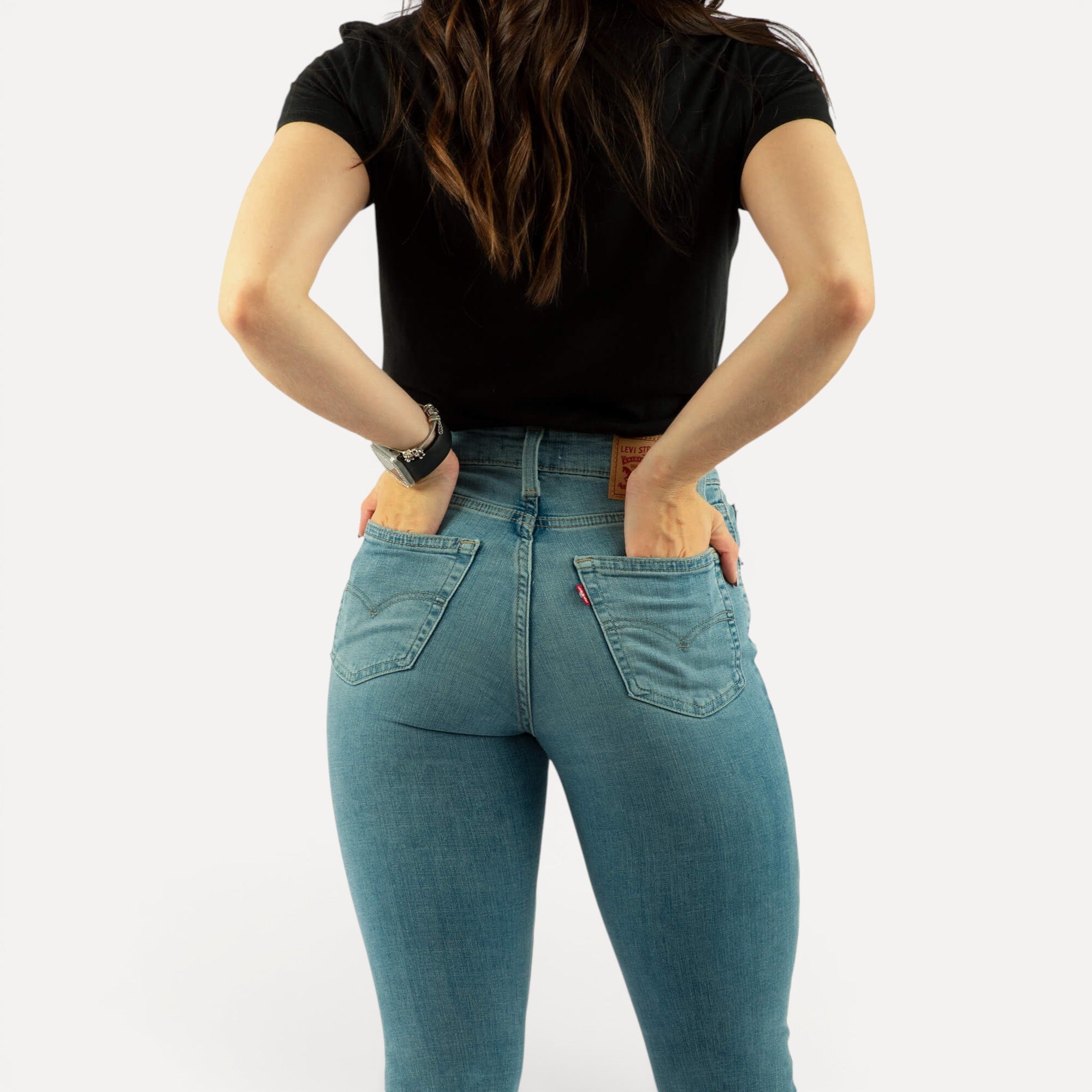 Levi's 725 High-Rise Bootcut Jeans – Crushed It Light Wash, side fit
