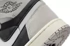 Women's Nike Jordan 1 Hi Zoom CMFT sneakers in Iron Ore with textured leather and classic high-top design.