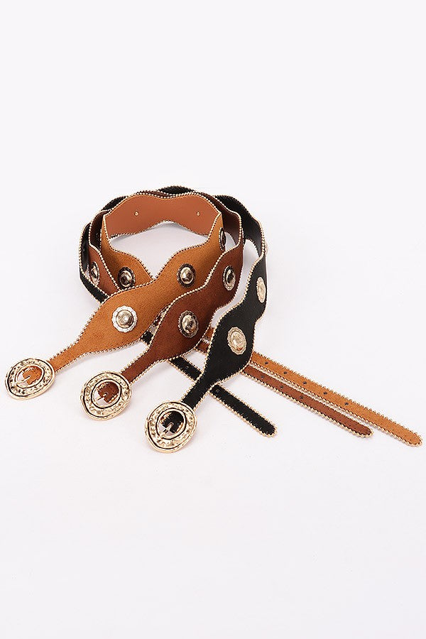 Scalloped Concho Western Belt product view 6
