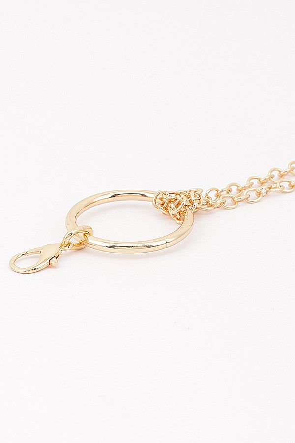 Circle Buckle Layered Chain Waist Belt product view 5