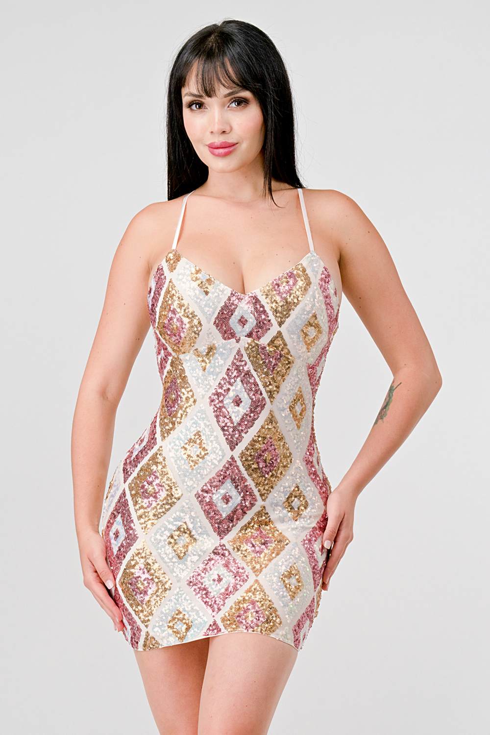 DIAMOND PATTERN DRAWSTRING - Vella Moda