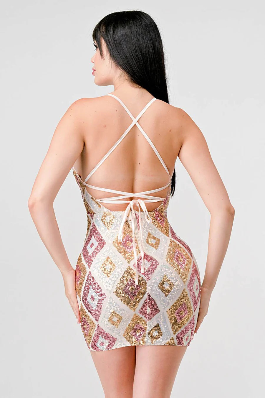 DIAMOND PATTERN DRAWSTRING - Vella Moda