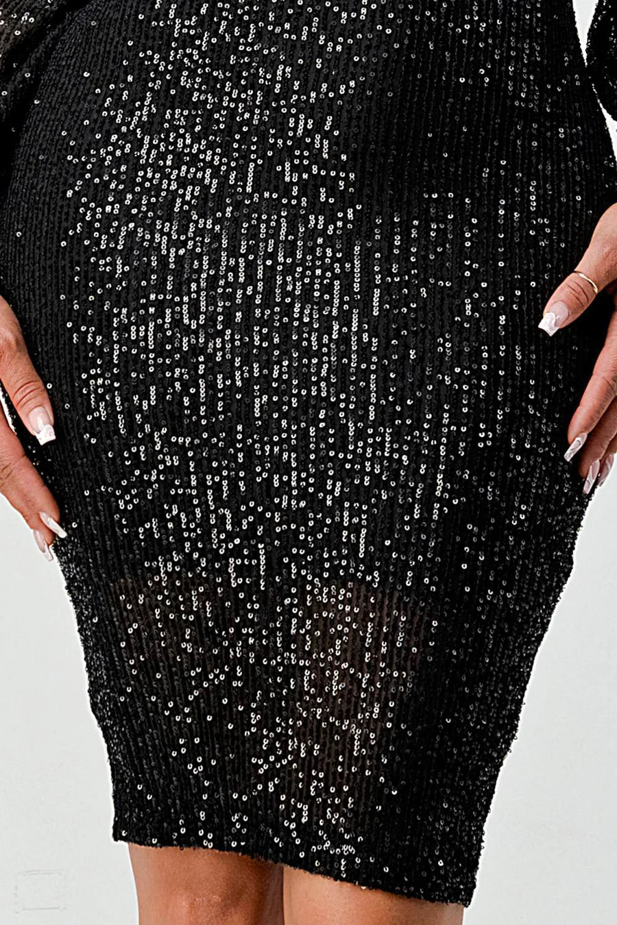 Off Shoulder Puff Sleeves Bodycon - Vella Moda