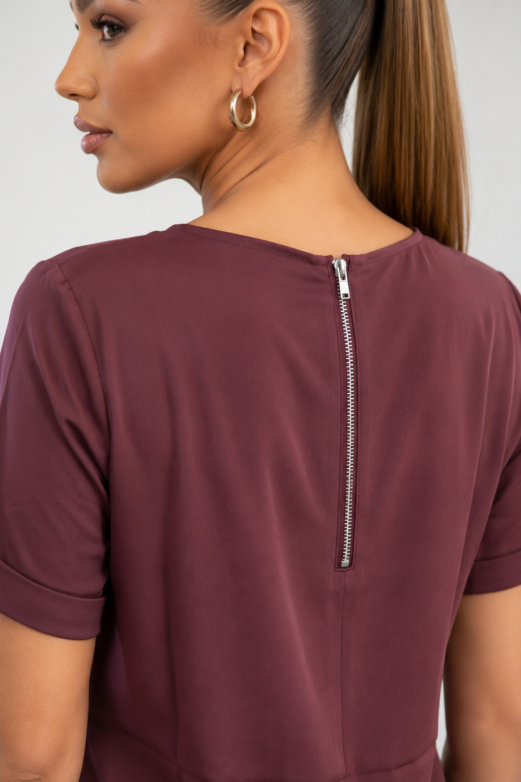Side Knot Shift Mini Dress