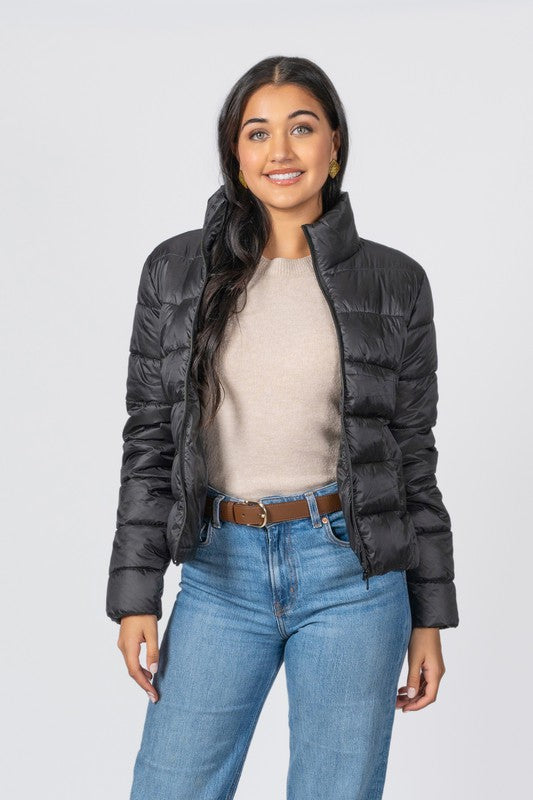 SIREN - JUNIOR QUILTED NYLON PUFFER JACKET - Vella Moda