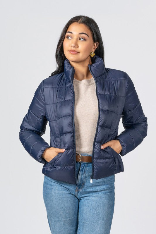 SIREN - JUNIOR QUILTED NYLON PUFFER JACKET - Vella Moda