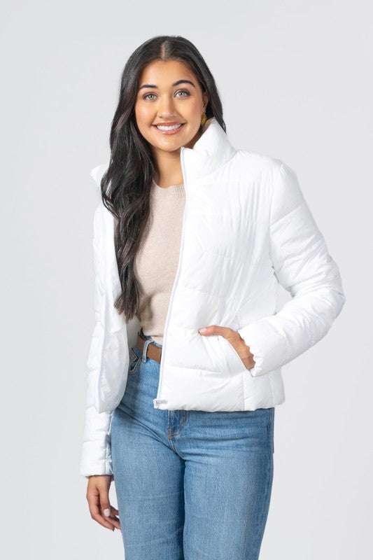 SIREN - JUNIOR QUILTED NYLON PUFFER JACKET - Vella Moda