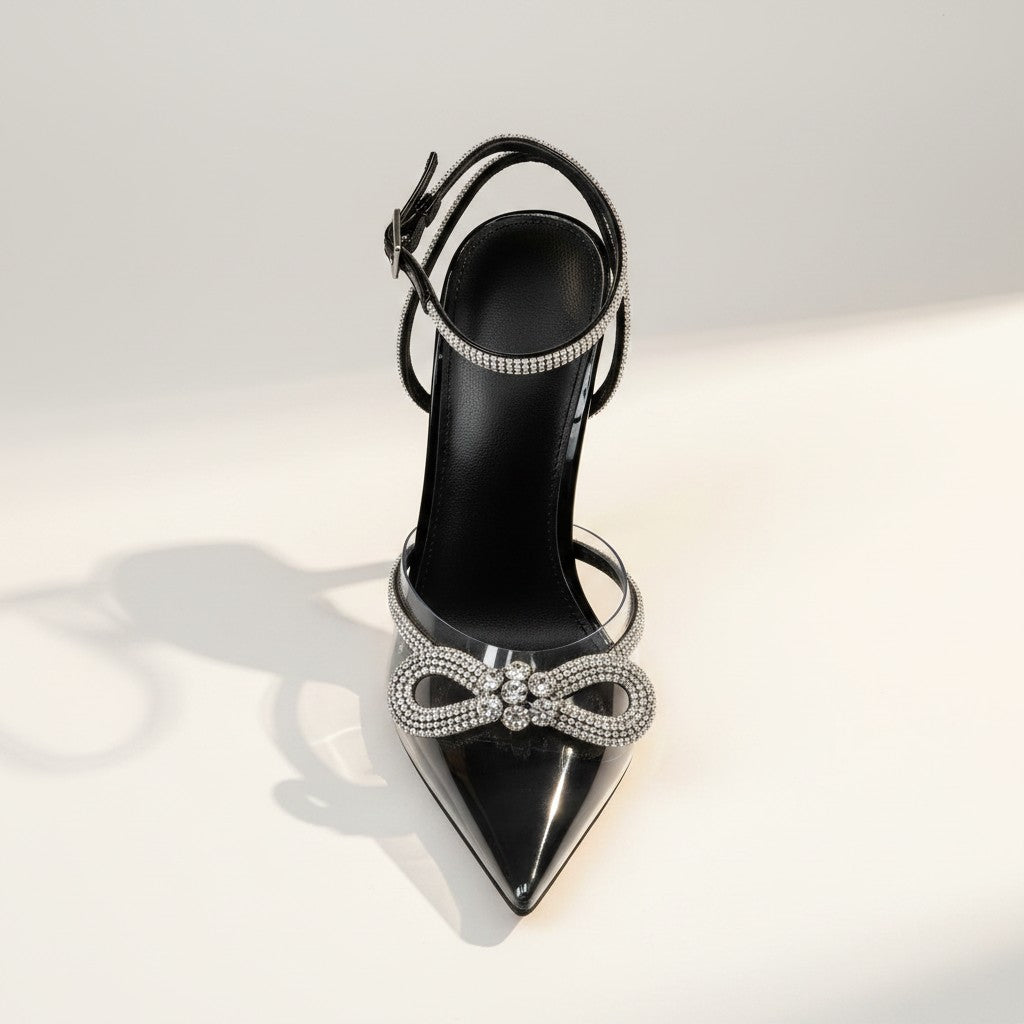 Noir Éclat Crystal Illusion Pump