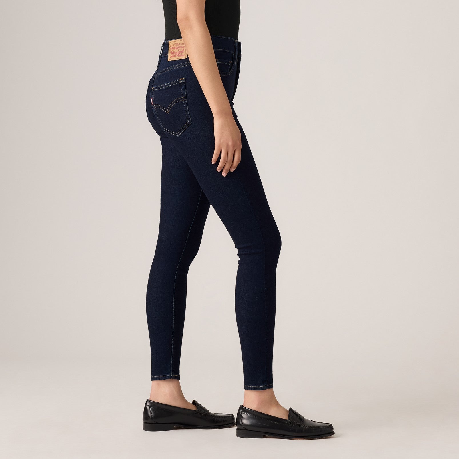 Bella Moda Latina 720 high rise super skinny women's jeans, dark denim with fitted silhouette and classic five-pocket design.