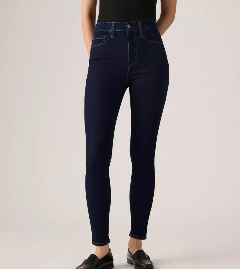 Bella Moda Latina 720 high rise super skinny women's jeans in dark denim, fitted style with a high waist and ankle-length cut.