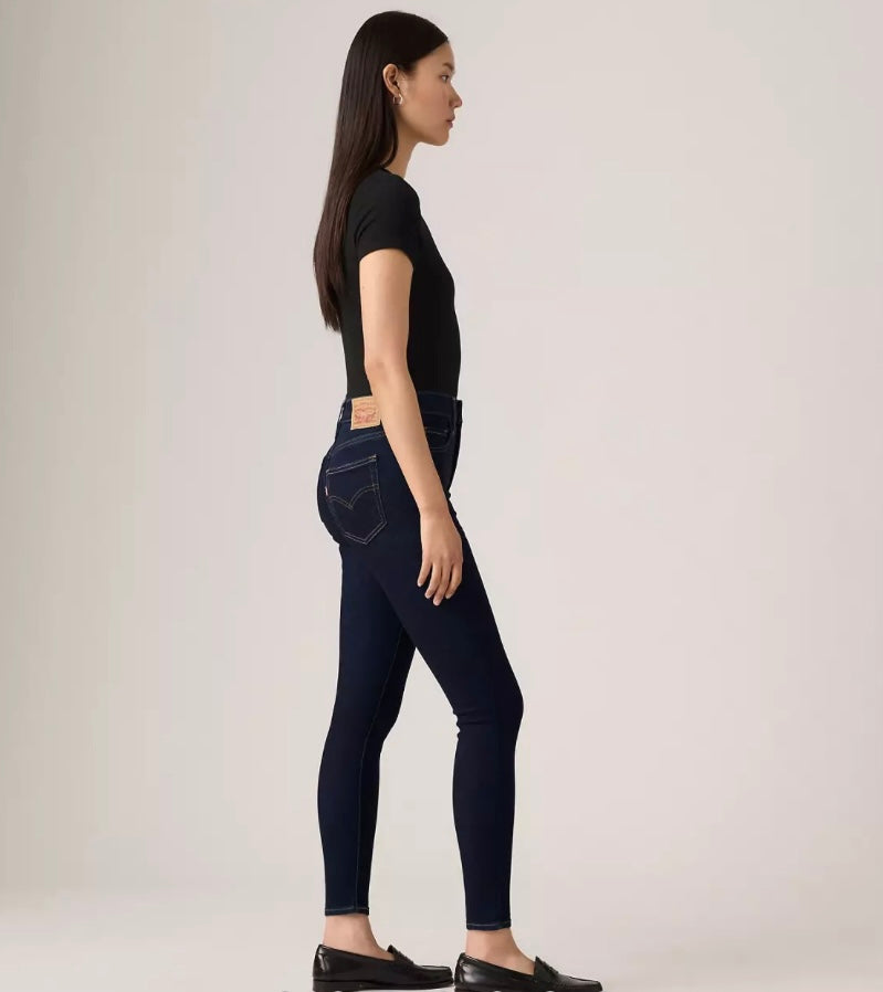 Bella Moda Latina 720 high rise super skinny women's jeans, showcasing a close-up of dark denim fabric and fitted style.