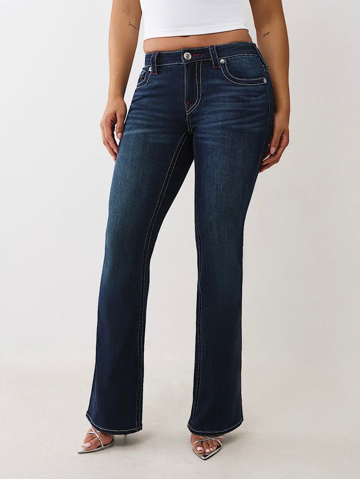 True Religion Becca Big T Mid-Rise Bootcut Jeans – Dark Wash