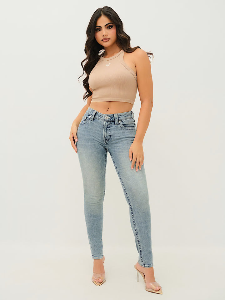 True Religion Jennie Mid-Rise Curvy Skinny Jeans