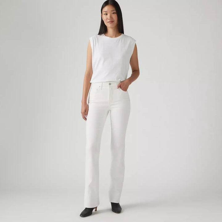Levi's 725 High-Rise Bootcut Jeans – Soft Clean White