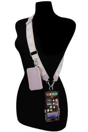 Petite Geometric Finewoven Pochette Cross Belt Bag - Vella Moda